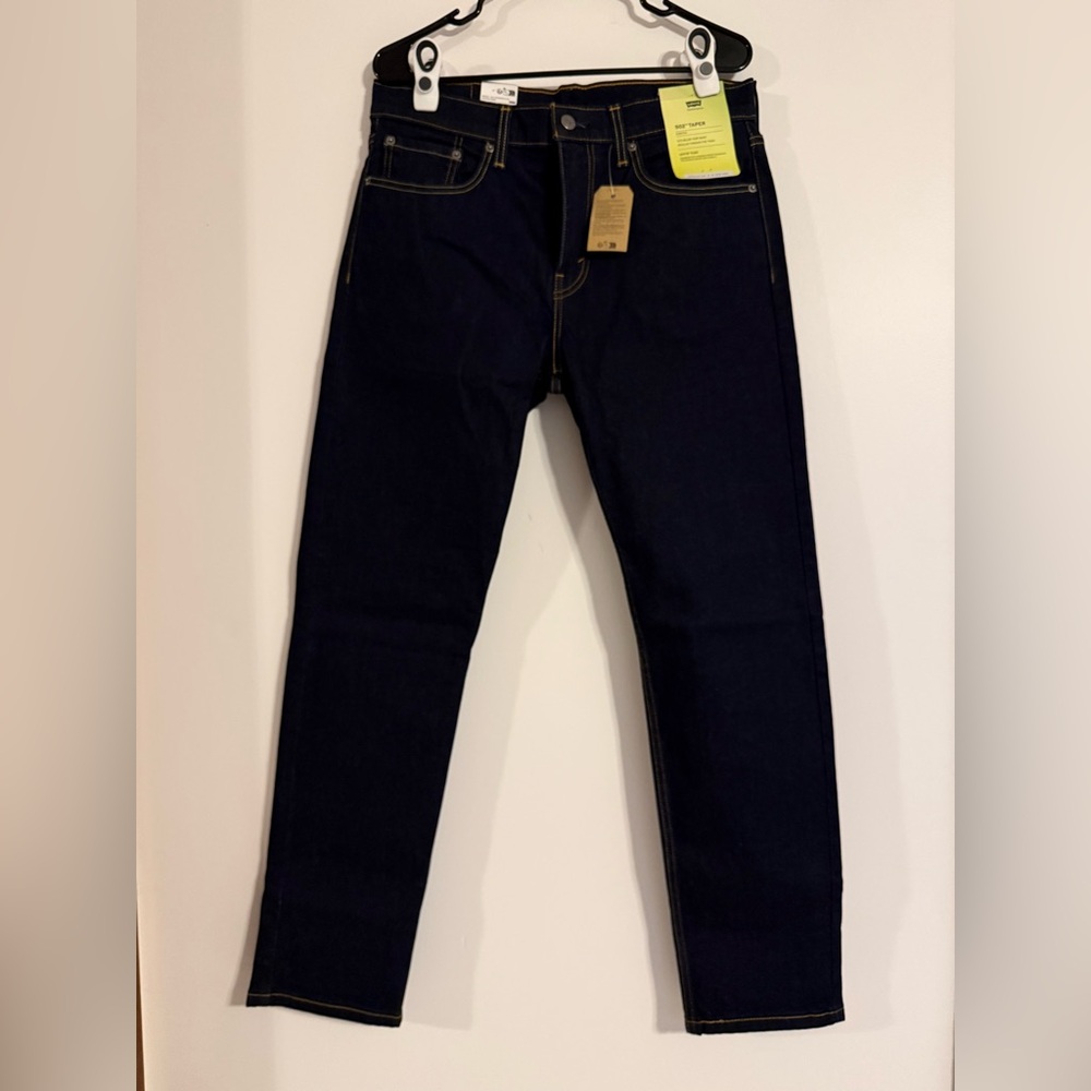 Levi's Men's 502 Taper Stretch Jeans Deep Indigo 32 New